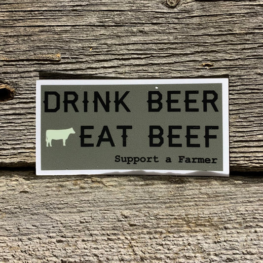 Drink Beer, Eat Beef Sticker